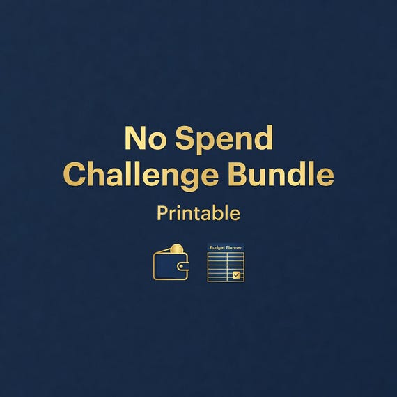 No Spend Challenge Printable, Budget Reset Planner and Savings Tracker preview image from SteadyStackStudio