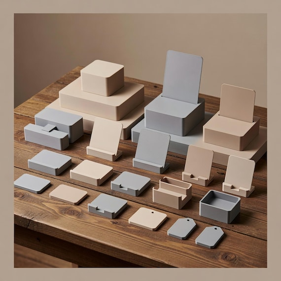 Product Display Riser STL Set, Craft Fair Table Plinths 3D Print Files