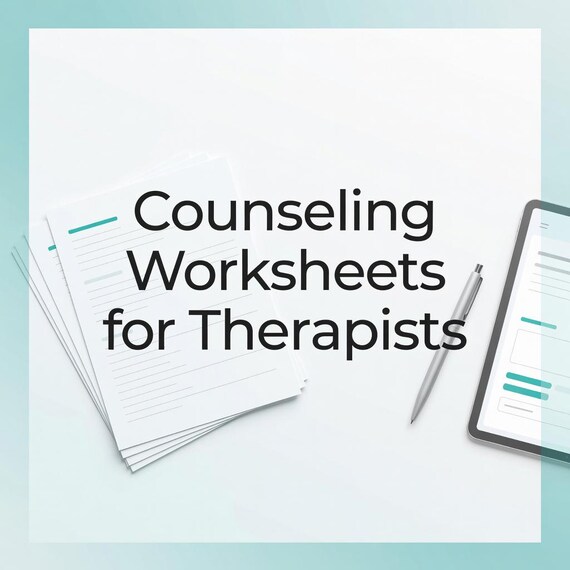 Counseling Worksheets for Therapists, Narrative Therapy Tools PDF preview image from SteadyStackStudio