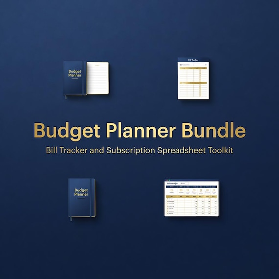 Budget Planner Bundle, Bill Tracker and Subscription Spreadsheet Toolkit preview image from SteadyStackStudio