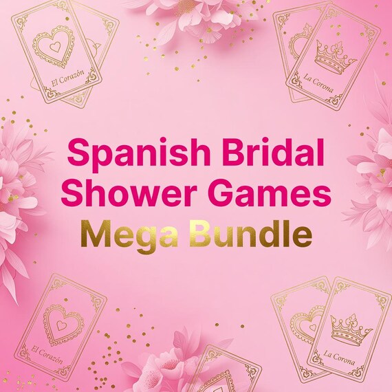 Spanish Bridal Shower Games Mega Bundle, Loteria and Party Printables PDF preview image from SteadyStackStudio