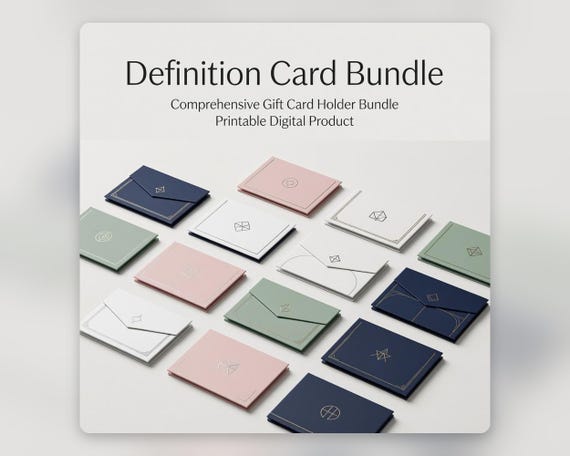 Definition Card Bundle Printable, Graduation Dad Teacher Birthday Gift Cards preview image from SteadyStackStudio