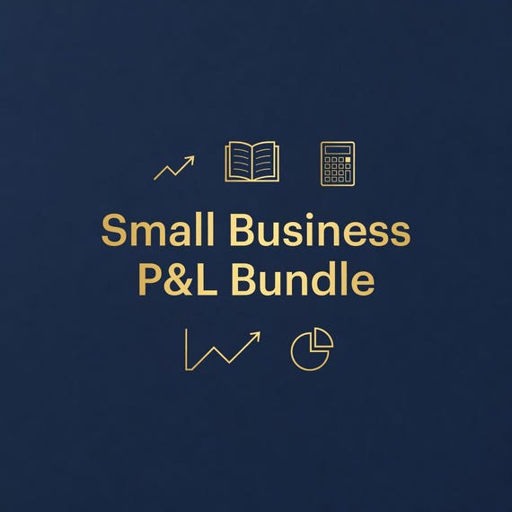 Small Business Profit and Loss Spreadsheet Bundle, Bookkeeping Template preview image from SteadyStackStudio