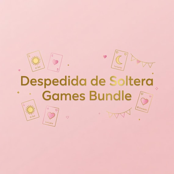 Despedida de Soltera Games Bundle, Spanish Bridal Shower Loteria Printable preview image from SteadyStackStudio
