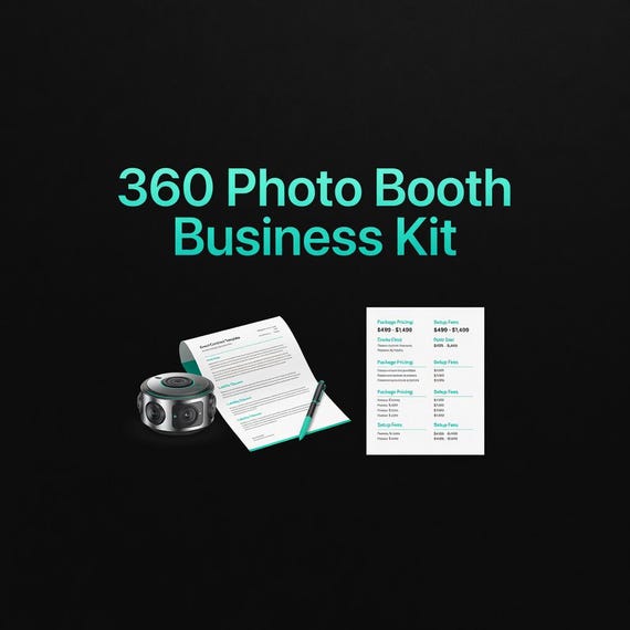 360 Photo Booth Business Kit, Contract, Pricing Calculator and Email Templates preview image from SteadyStackStudio