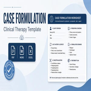 Case Formulation Template | 4 Ps Conceptualization Treatment Planner PDF