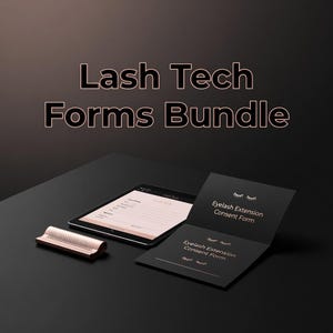 Lash Tech Forms Bundle, Eyelash Consent Form, Client Intake, Aftercare PDF Word