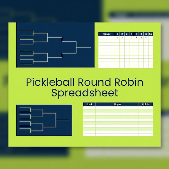 Pickleball Round Robin Spreadsheet, Scorecard, Schedule and Standings Tracker preview image from SteadyStackStudio