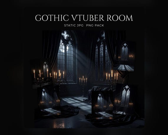 Gothic Vtuber Room Backgrounds