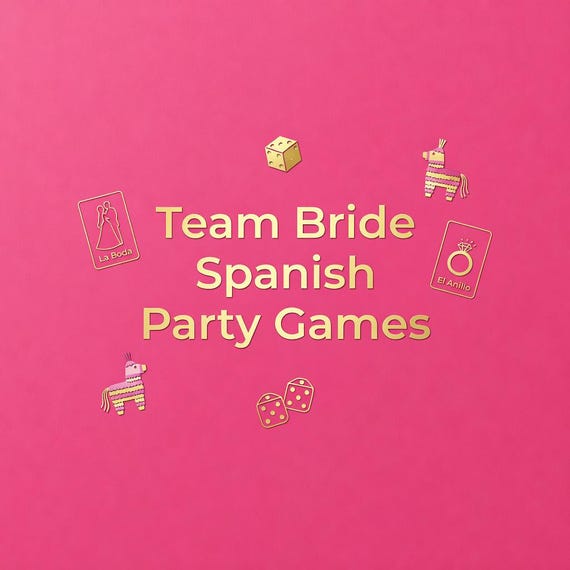 Team Bride Spanish Party Games, Juegos de Novia and Despedida Printables preview image from SteadyStackStudio