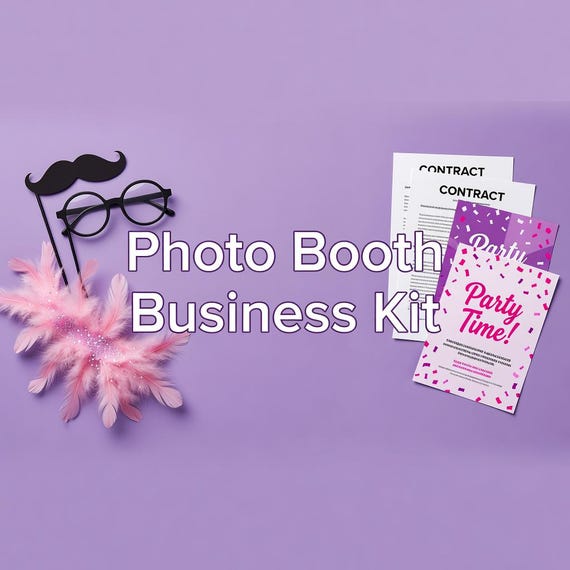 Photo Booth Business Kit, Contract, Flyer, Pricing Guide and Forms preview image from SteadyStackStudio