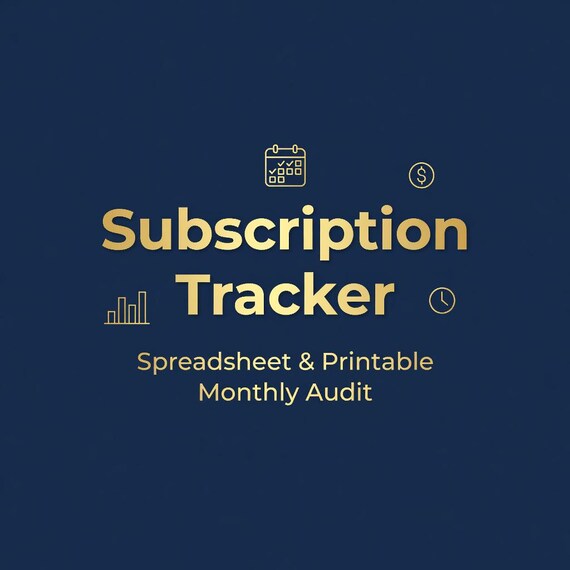 Subscription Tracker Spreadsheet, Monthly Bill Audit and Cancel Planner preview image from SteadyStackStudio