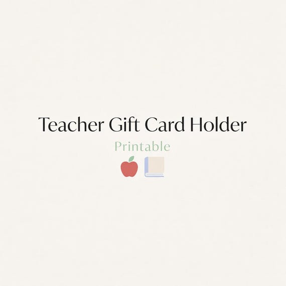 Teacher Gift Card Holder Printable Thank You Card (PDF Download) preview image from SteadyStackStudio