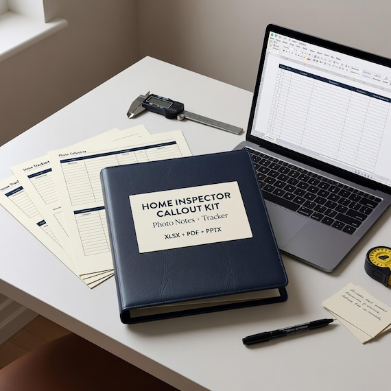 Home Inspector Report Callout Kit, Issue Tracker and Photo Note Templates