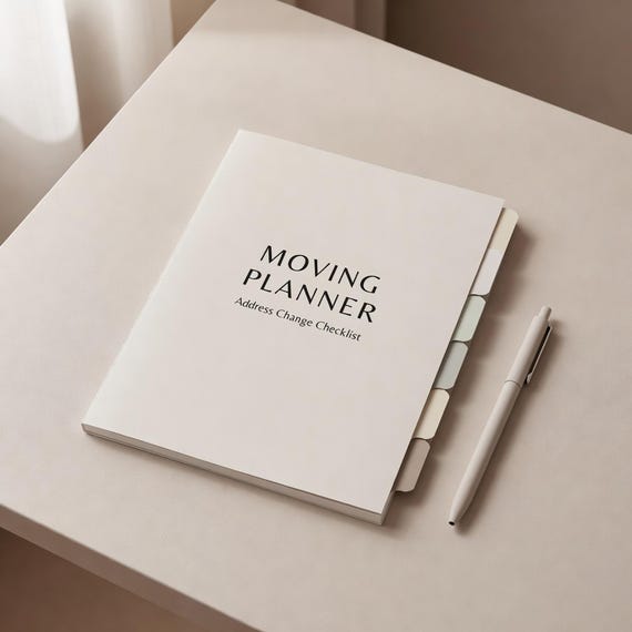Moving Planner Printable, Address Change Checklist and Packing Organizer PDF Word