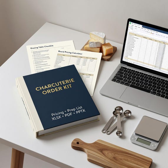 Charcuterie Order Form, Grazing Table Checklist and Board Pricing Calculator