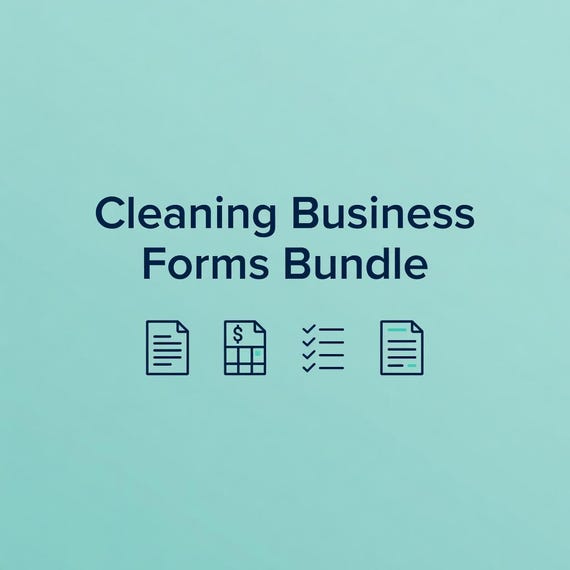 01 cleaning business forms bundle