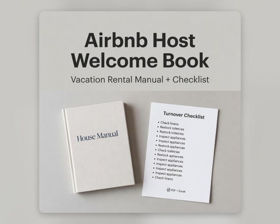01 airbnb host welcome book turnover checklist