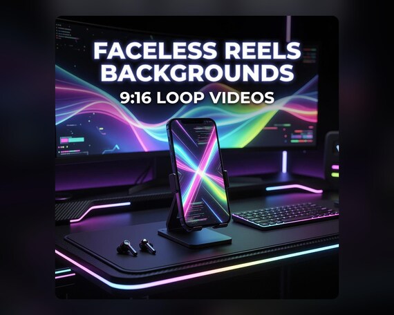 Faceless Reels Background Video Pack, 9x16 Loop Backgrounds for Shorts and Social Videos preview image from SteadyStackStudio