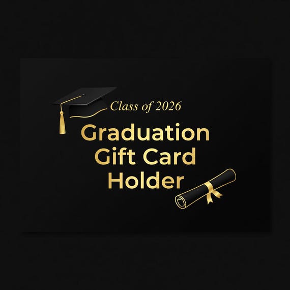 Graduation Gift Card Holder Printable, Class of 2026 Definition Card PDF preview image from SteadyStackStudio