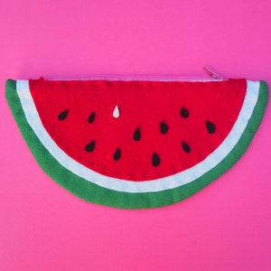 Wassermelone Zip Beutel PDF Herunterladbare Schnittmuster, DIY Geldbörse, Basteln für Kinder, Anfänger Nähprojekte,
