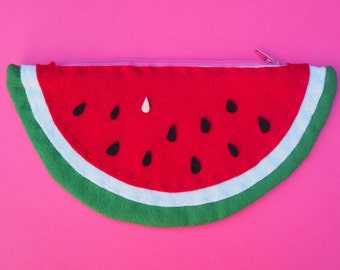 Patrón de costura para bolso con cremallera de sandía: Monedero DIY para principiantes (Descargar PDF)