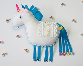 pdf instructions for a felt magical unicorn plush softie etsy