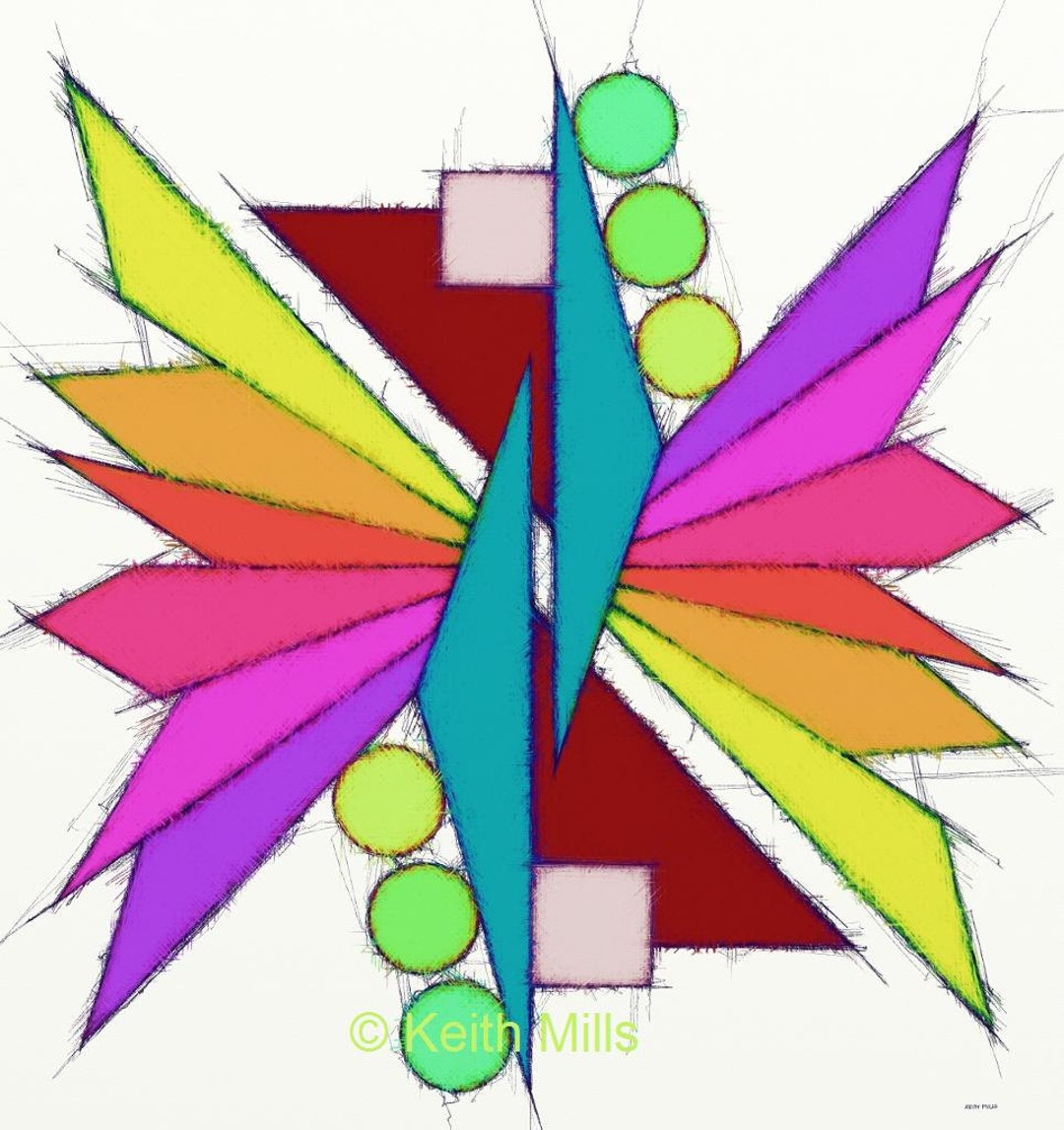 Butterfly Print Download Colourful Wing Shaped Triangles - Etsy