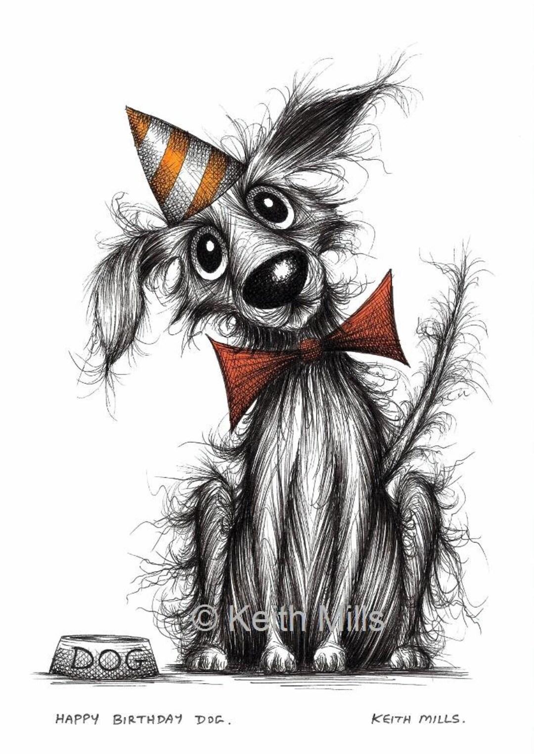 Happy Birthday Dog Print A4 Size Picture Cute Little Pet Doggie Pooch ...