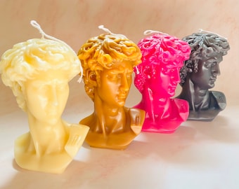 Statue of David Bust Beeswax Candle