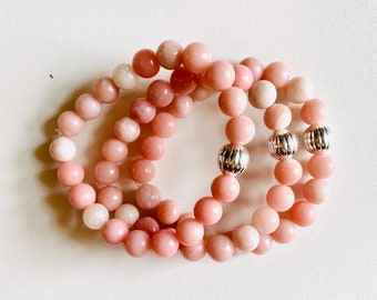 Ätherisches Öl Diffusor Armband, rosa Opal, Mala, Yoga Armband, Edelstein Armband, Meditation, Kristall Heilung Schmuck, spirituelle sernische Geschenk