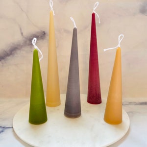 Slim Cone Taper Beeswax Candle, 3 Pack, Neutrals, Candle, Beeswax, Clean Burn, Hand Poured, Home Decor, Trendy, Fall, Holiday, Christmas image 8