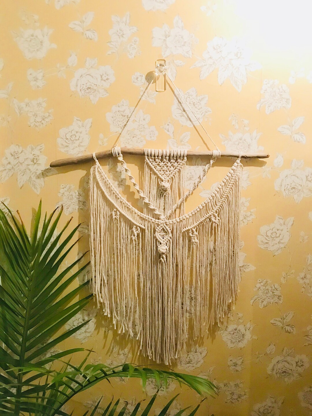 Macrame Wall Hanging Driftwood Boho Bohemian Macrame Wall Etsy