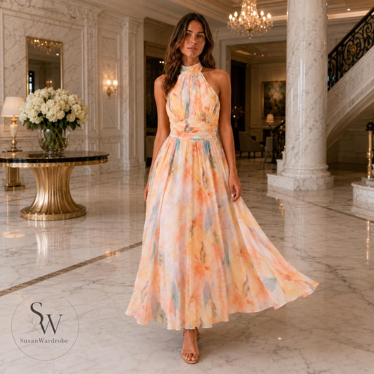Peach Wedding Guest Dress Long - Etsy Peach Wedding Guest Dress Long - Etsy