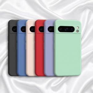 Liquid Silicone Soft Solid Color Google Pixel Case For Pixel 9 9A 8 Pro 7A 7 6A Soft Cover