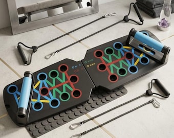 Multifunctional push-up board - physical and muscle training equipment, home exercise set, foldable push-up rod, resistance device