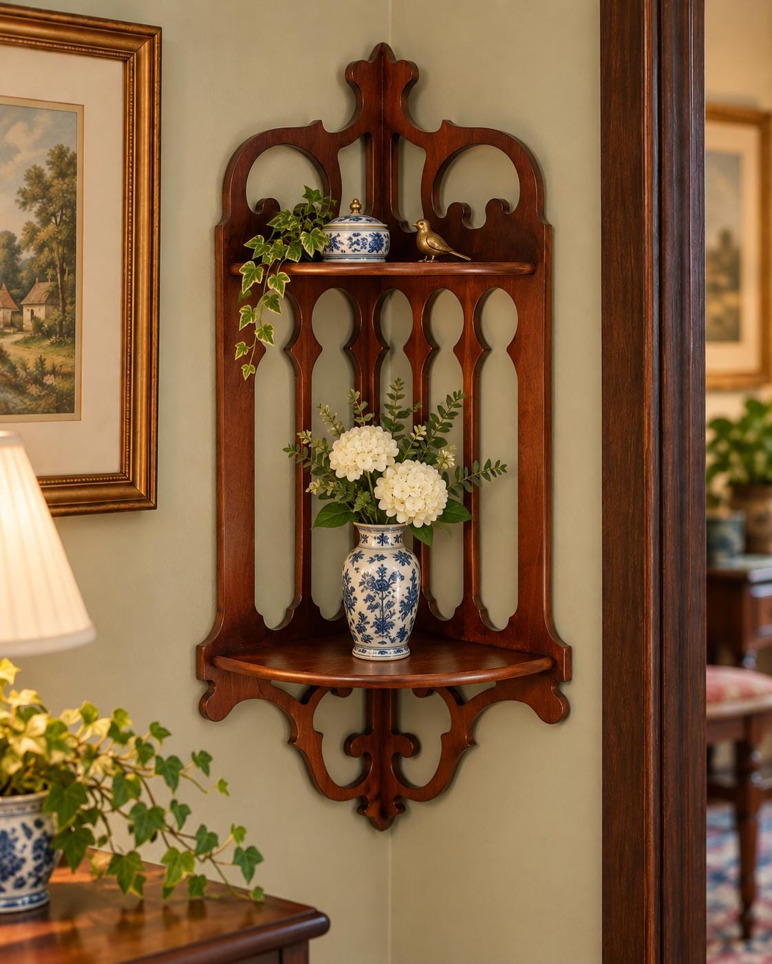 Vintage Wall Corner Shelf - Etsy