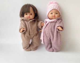 Hooded jumpsuit for dolls Minikane, Paola Reina Gordi, Miniland, Mini Colettos 32-36cm | Clothes for dolls 13-15inch |  X-mas gift for child