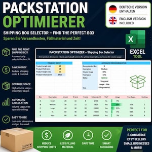 Shipping Box Selector Excel Template | Packaging Optimization Tool