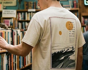 Scifi T-Shirt: Litanei gegen die Angst, minimalistisches Design