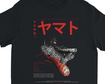 Weltraum-Schlachtschiff Yamato T-Shirt: Anime Poster Kunst, Unisex T-Shirt