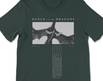 HOTD Tanz der Drachen T-Shirt – Arrax & Vhagar, Valyrian Zitat