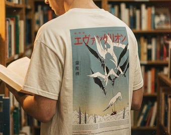 EVA UNIT 02 - The End of Evangelion - NG Evangelion - Attack of Mass Production Evas - Hand Drawing - Altenative Anime Poster T Shirt
