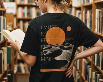 Litanei gegen die Angst – T-Shirt: Schwarzes Unisex-Design