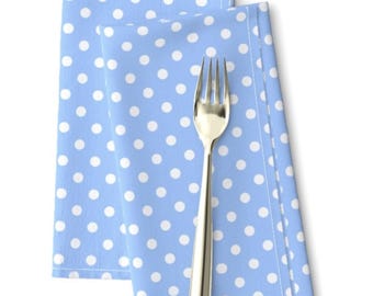 Blaue Polkadot Muster-Servietten | Servietten zum dekorieren