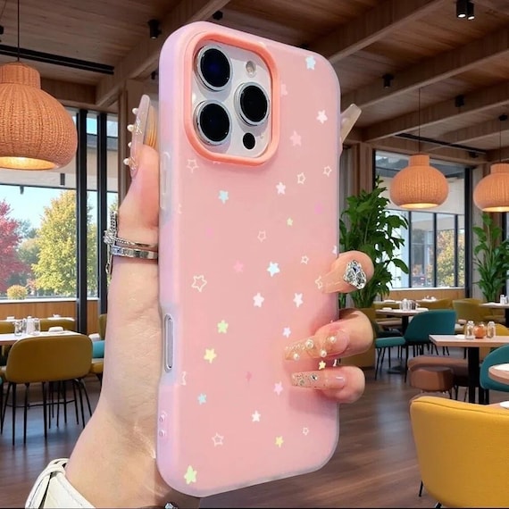 Pastel Star Google Pixel Case: Shockproof Matte Silicone Cover for Pixel 10/9/8/7 Series