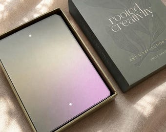 Self Reflection Cards | Art Therapy Prompt Deck | Therapist Designed | Mindful Self Discovery Gift