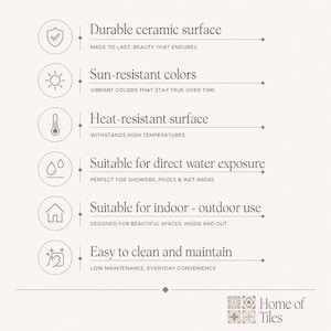 tiles benefits - durable, uv-resistant, suitable for direct water flow, indoor r outdoor tiles