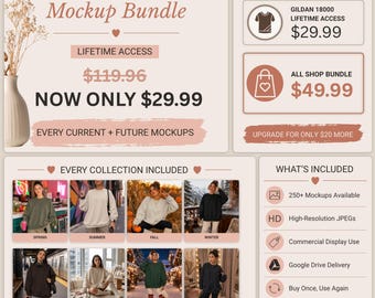 Gildan 18000 Mockup Bundle, Lifetime Pass Mega Bundle, Gildan 18000 Mockups, Trendy Mockups Bundle, G180 Sweatshirt Mockup Bundle
