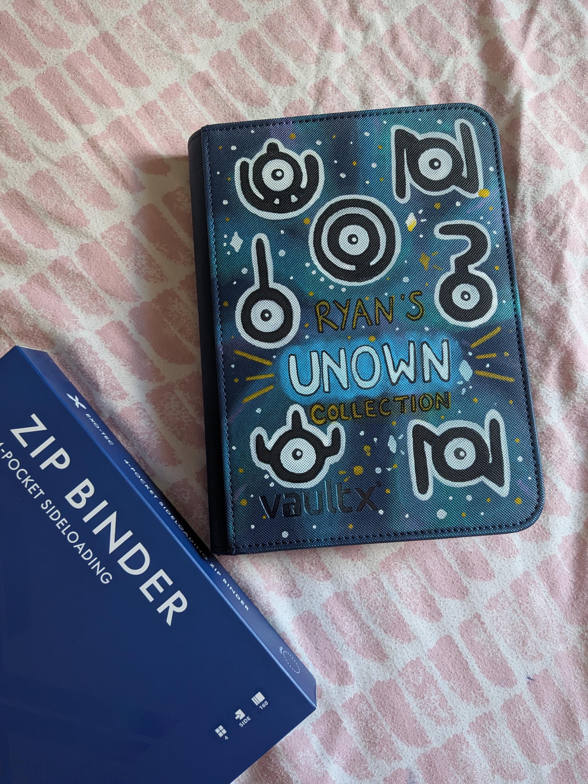 Personalised Unown Collection Pokémon TCG Binder | Hand Painted